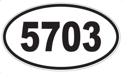 5703 - Oval Sticker