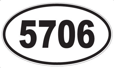 5706 - Oval Sticker