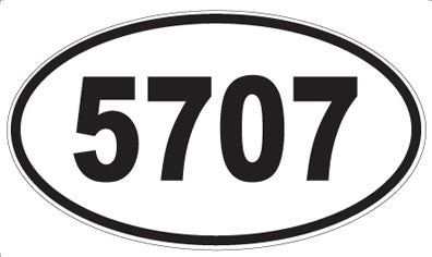 5707 - Oval Sticker