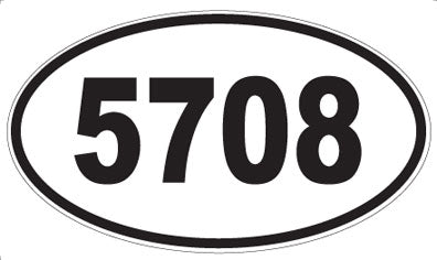 5708 - Oval Sticker