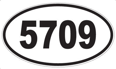 5709 - Oval Sticker