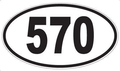 570 - Oval Sticker
