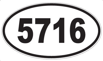 5716 - Oval Sticker