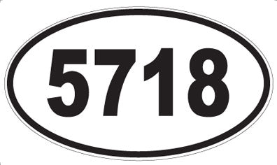 5718 - Oval Sticker
