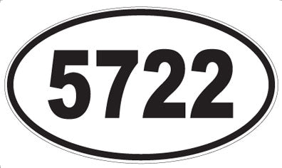 5722 - Oval Sticker