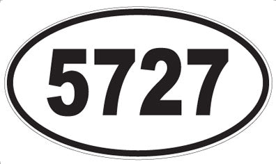 5727 - Oval Sticker