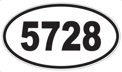 5728 - Oval Sticker