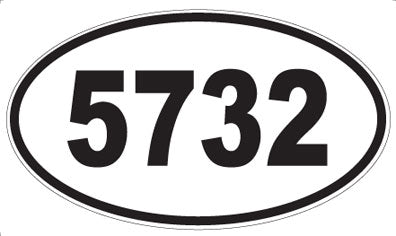 5732 - Oval Sticker