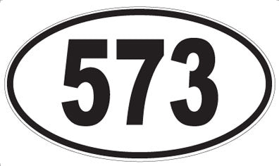 573 - Oval Sticker