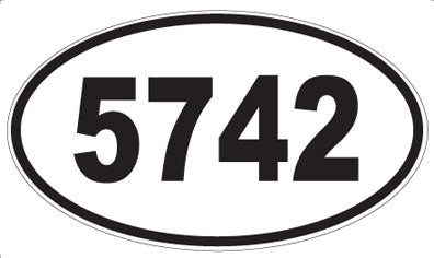 5742 - Oval Sticker