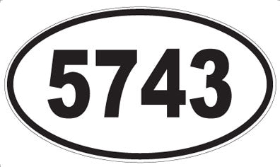 5743 - Oval Sticker