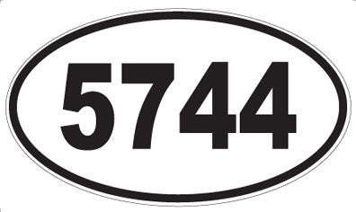 5744 - Oval Sticker