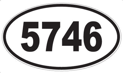 5746 - Oval Sticker