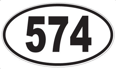 574 - Oval Sticker