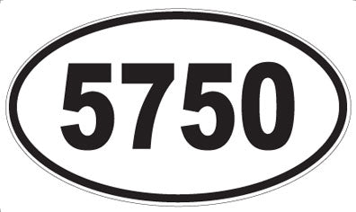 5750 - Oval Sticker