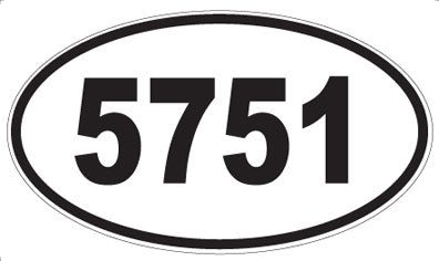5751 - Oval Sticker