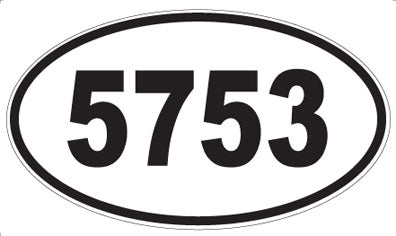 5753 - Oval Sticker