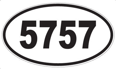 5757 - Oval Sticker