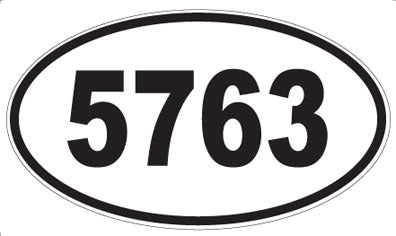 5763 - Oval Sticker