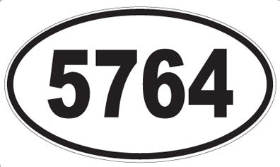 5764 - Oval Sticker