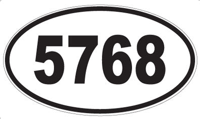 5768 - Oval Sticker