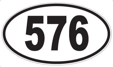 576 - Oval Sticker