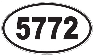 5772 - Oval Sticker