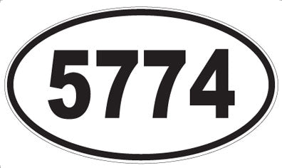 5774 - Oval Sticker