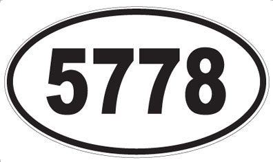 5778 - Oval Sticker