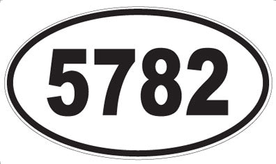 5782 - Oval Sticker