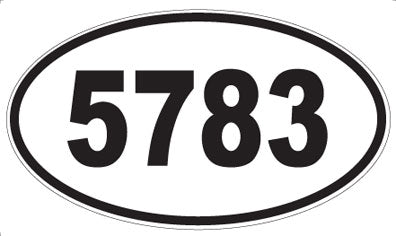 5783 - Oval Sticker