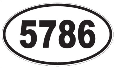 5786 - Oval Sticker