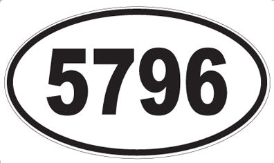 5796 - Oval Sticker