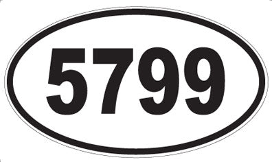 5799 - Oval Sticker