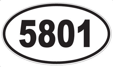 5801 - Oval Sticker