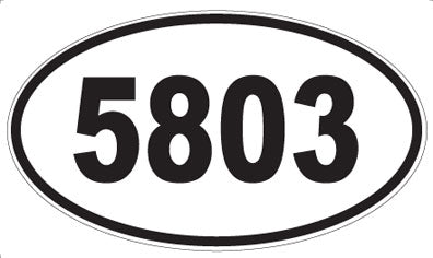 5803 - Oval Sticker