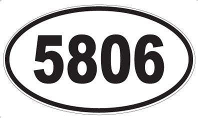 5806 - Oval Sticker
