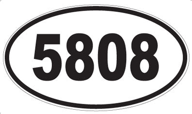 5808 - Oval Sticker