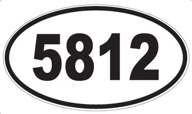 5812 - Oval Sticker
