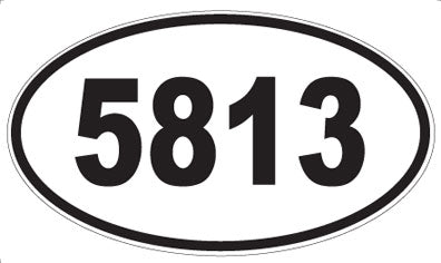 5813 - Oval Sticker