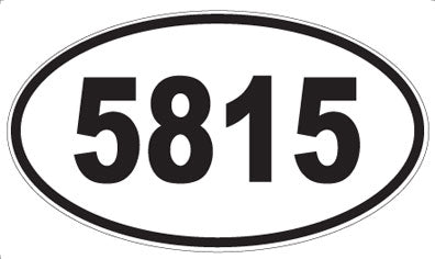 5815 - Oval Sticker
