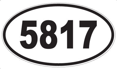 5817 - Oval Sticker