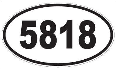 5818 - Oval Sticker