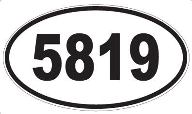 5819 - Oval Sticker