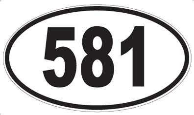 581 - Oval Sticker