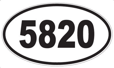 5820 - Oval Sticker