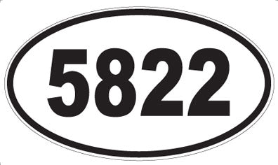 5822 - Oval Sticker