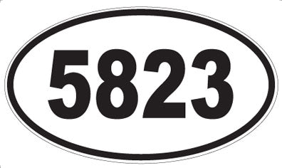 5823 - Oval Sticker