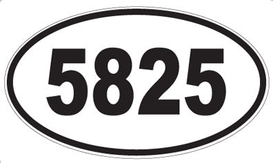 5825 - Oval Sticker