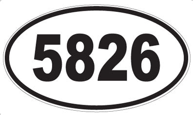 5826 - Oval Sticker